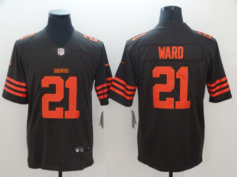 Men Cleveland Browns #21 Ward brown Nike Vapor Untouchable Limited Playe NFL Jerseys->cleveland browns->NFL Jersey